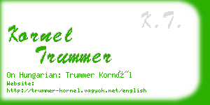 kornel trummer business card